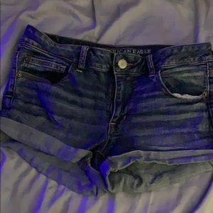 American eagle super stretch dark blue shorts